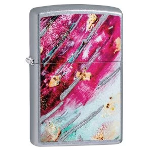 image of Zippo Rust Patina Design 4 Chrome Regular Windproof Lighter