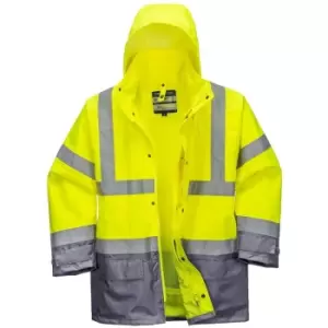 Image of Portwest - S768YGYXL - sz XL Hi-Vis Executive 5-in-1 Jacket - Yellow/Grey - Yellow/Grey