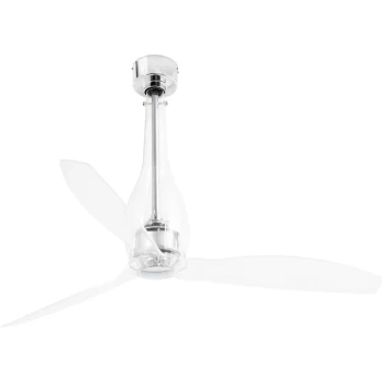 Image of Faro Eterfan - Medium Ceiling Fan with / without Light Chrome, Clear