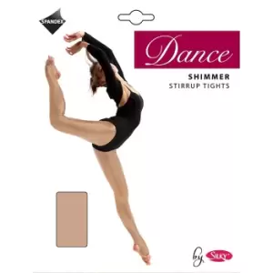 image of Silky Girls Dance Shimmer Stirrup Tights (1 Pair) (7-9 Years) (Light Toast)