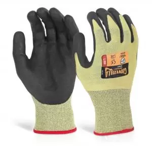 image of Beeswift Glovezilla Nitrile Palm Coated Glove Yellow M Pair GZ06YM