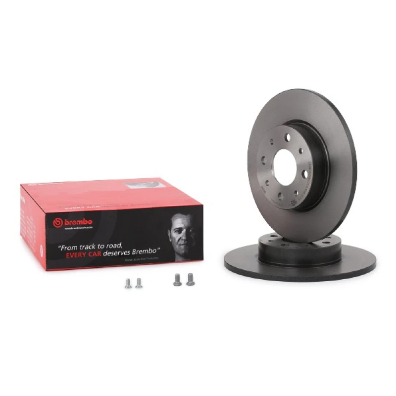 Image of BREMBO 08.A915.11 Brake disc solid, Coated, with bolts/screws Brake Disc (82)