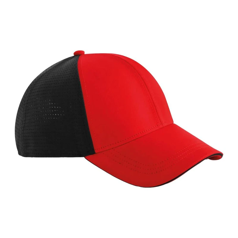 Image of Beechfield Mens Club Contrast Detail Baseball Cap in Red Red Male One Size