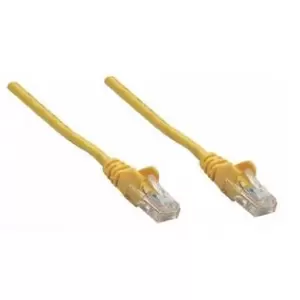 image of Intellinet Network Patch Cable Cat6 10m Yellow Copper U/UTP PVC RJ45 Gold Plated Contacts Snagless Booted Lifetime Warranty Polybag