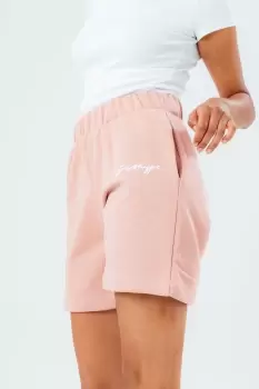 image of HYPE Pink REVERSE LOOK BACK SHORTS