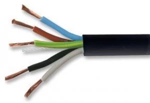Image of Zexum 1mm 5 Core Black Cable Flexible 3185Y - 1 Meter