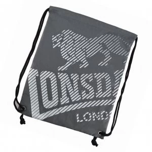 image of Lonsdale Printed Gym Sack - Charcoal