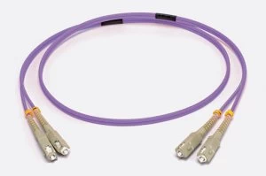 image of Fiber Duplex Patch Cord Om3 50/125 Sc/st Purple- 1 M