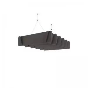 image of Piano Scales acoustic suspended ceiling raft in dark grey 1200 x 800mm