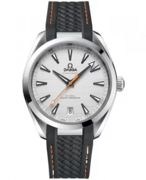 Image of Omega Seamaster Aqua Terra 150m Master Co-Axial Silver Dial Rubber Strap Mens Watch 220.12.41.21.02.002 220.12.41.21.02.002