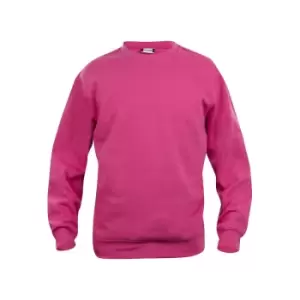 Image of Clique Unisex Adult Basic Round Neck Sweatshirt (XXL) (Bright Cerise)