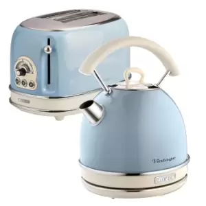 image of Ariete ARPK12 Vintage 2 Slice Toaster & 1.7L Dome Kettle