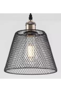 Image of Compact Easy Fit Vintage Metal Lampshade Ceiling fitting Shade