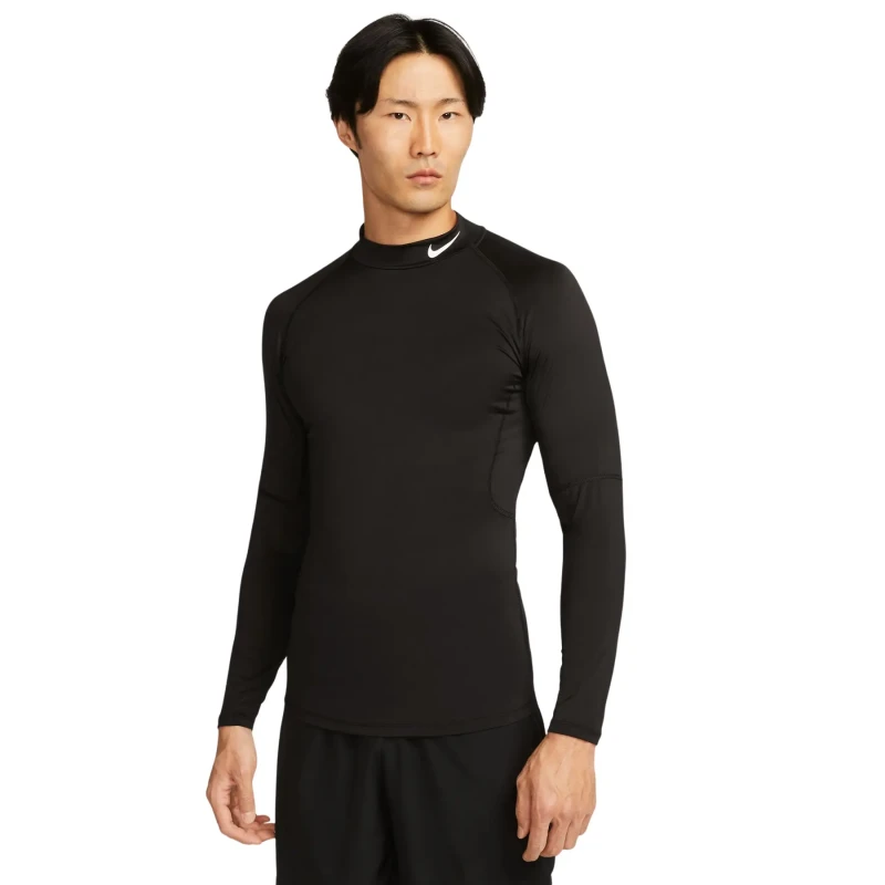 Image of Long-sleeved tight-fitting jersey Nike Dri-FIT Mock Noir Male L