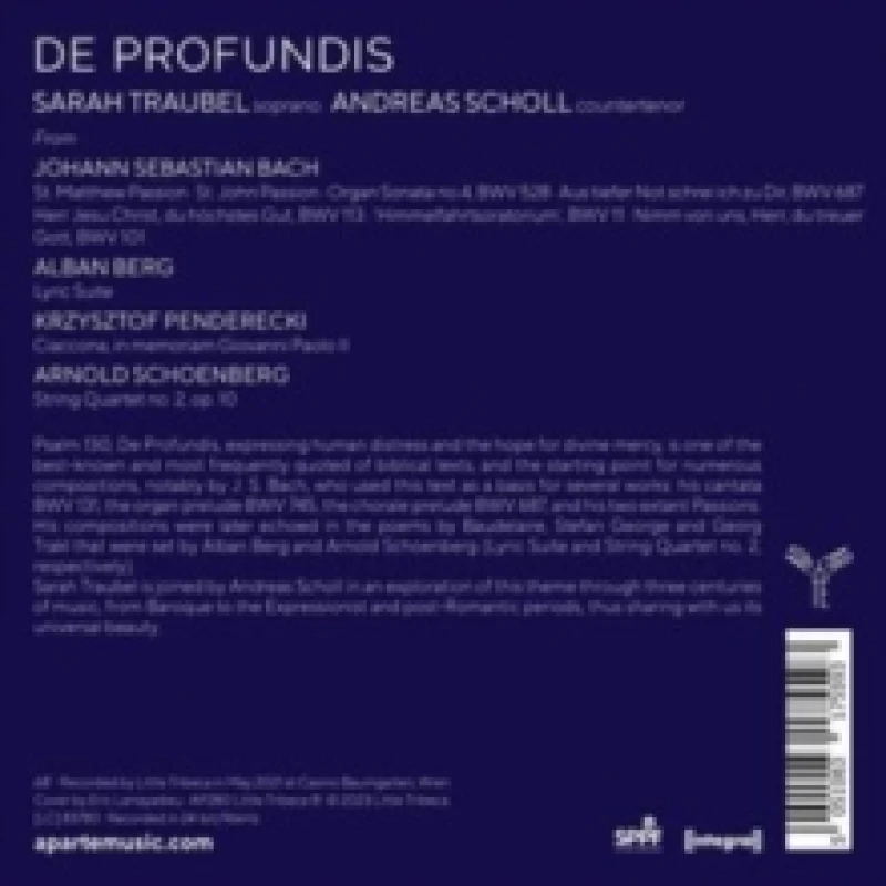 Image of Sarah Traubel: De Profundis CD / Album