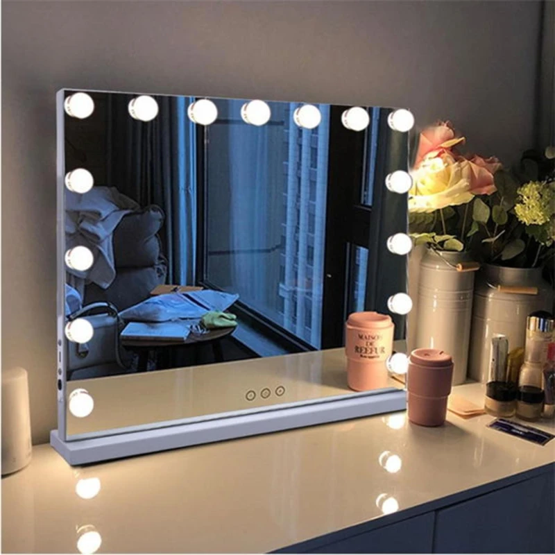 Image of Kabinet UK Rectangular Makeup Mirror with Base White unisex Medium