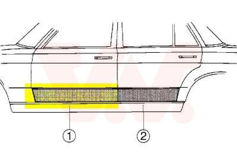 Image of VAN WEZEL Door repair panel VAN WEZEL 3010175