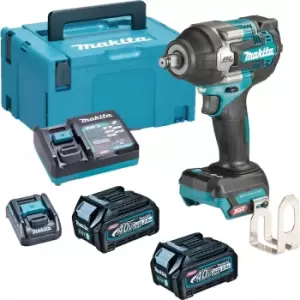 Image of Makita TW007G 40v Max XGT Cordless Brushless Impact Wrench 2 x 2.5ah Li-ion Charger Case
