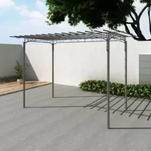 Image of Rose Arch Garden Arbor Steel Garden Decoration - Silver