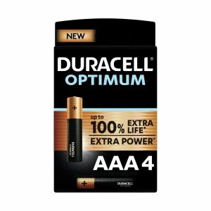 Image of Duracell Optimum AAA Batteries 4 Pack
