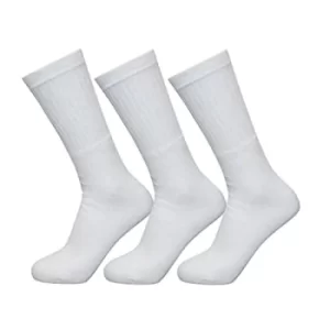 Image of Exceptio Multi Sport Crew Socks (3 Pairs) White 4-8