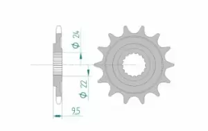 image of AFAM Steel Standard Front Sprocket 20311 - 520