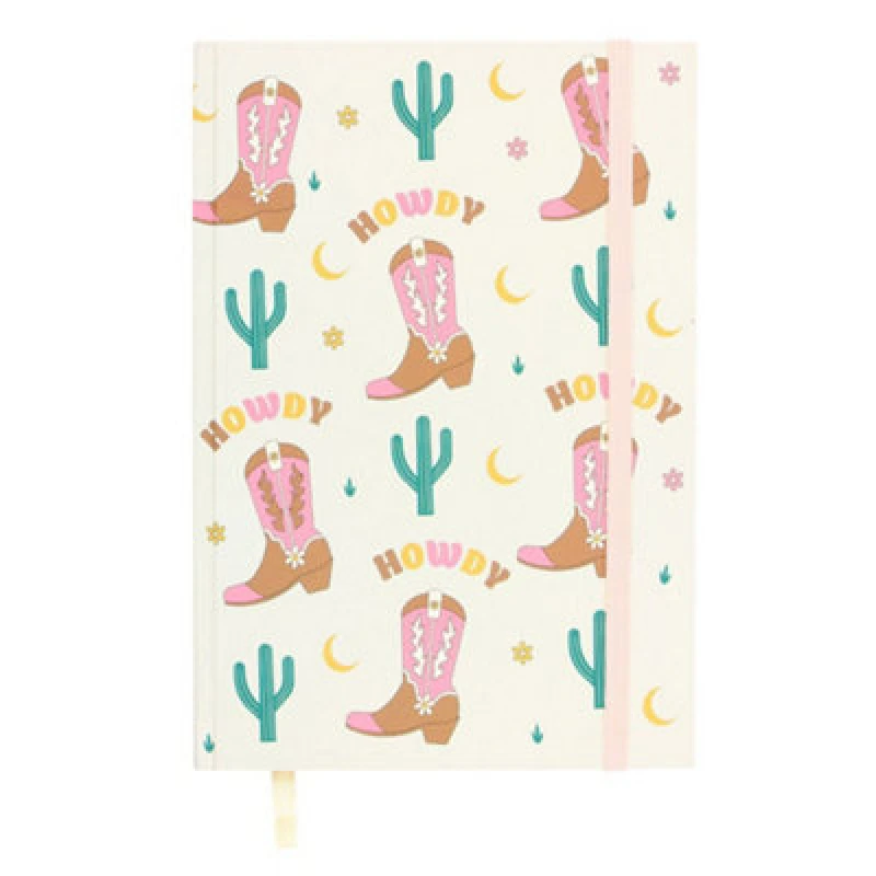 Image of Something Different Something Different Cowboy Boot A5 Notebook in White White One Size Unisex 5063693745240