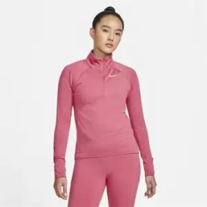 image of Nike Womens half Zip Running Top - Pink