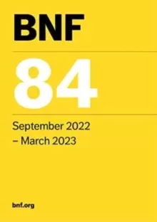 Image of BNF 84 (British National Formulary) September 2022