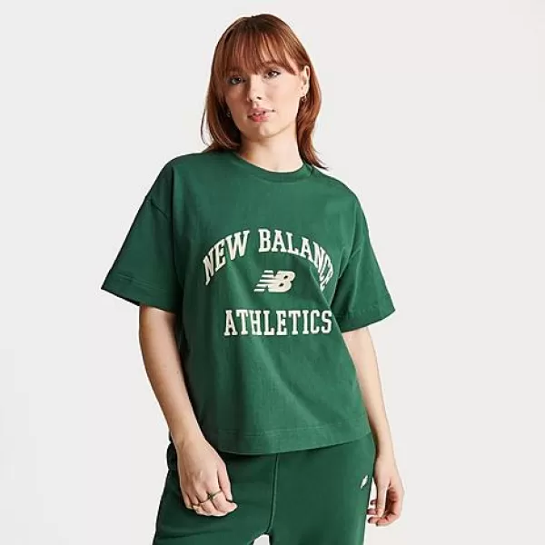 Image of New Balance Athletics Varsity Boxy T-Shirt - Dark Green