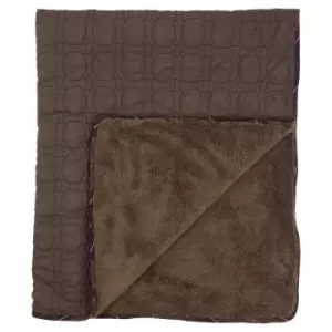 image of Barbour Dog Bone Quilted Blanket Classic Tartan One Size