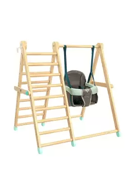 Image of TP Wooden Swing & Climb Frame