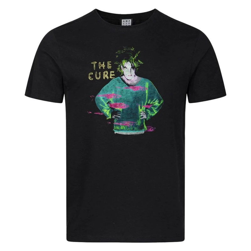 Image of Amplified Mens Robert The Cure T-Shirt in Black Size: Large Black Male L