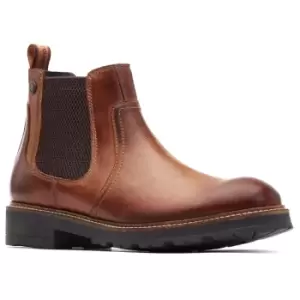 Image of Base London Mens Stellar Slip On Leather Chelsea Boots UK Size 8 (EU 42)