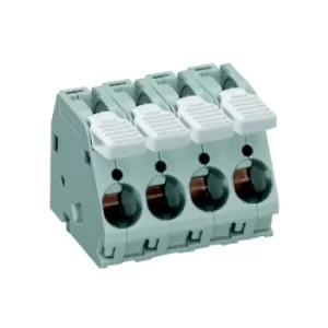Image of WAGO 2716-105 5 Pole 10mm 76A 30° Lever PCB Terminal Block Grey