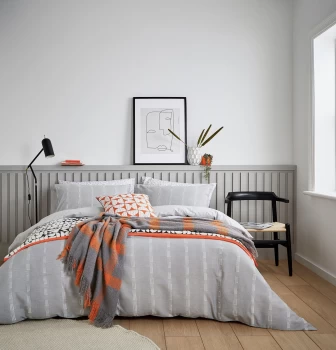 Image of Helena Springfield Chambray Grey Bedding Set - Single