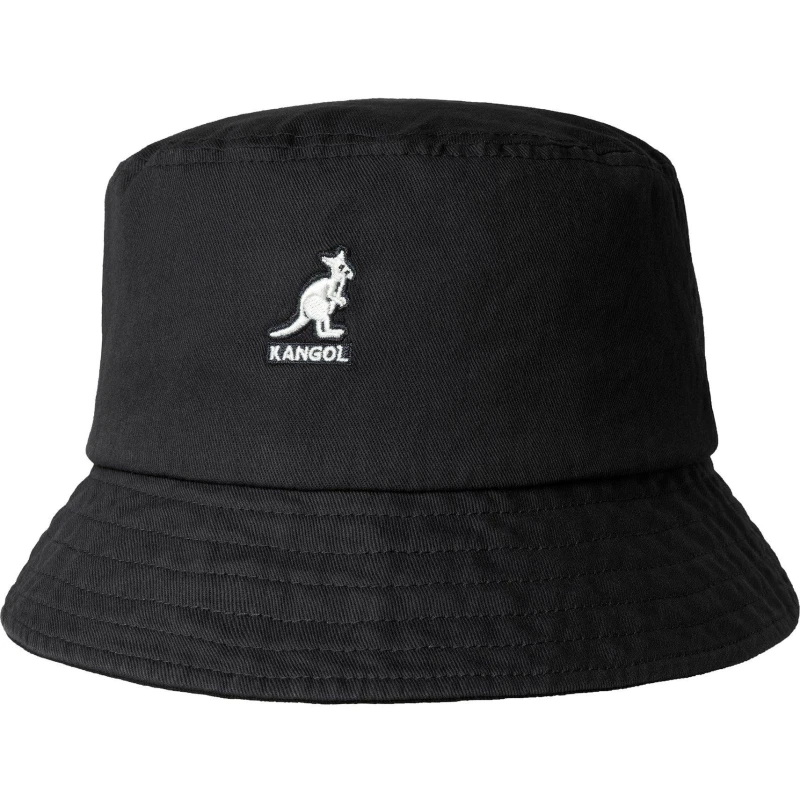 Image of Kangol Adults Washed Bucket Hats Black unisex Large