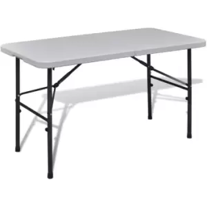Image of Foldable Garden Table 122cm hdpe White Vidaxl White