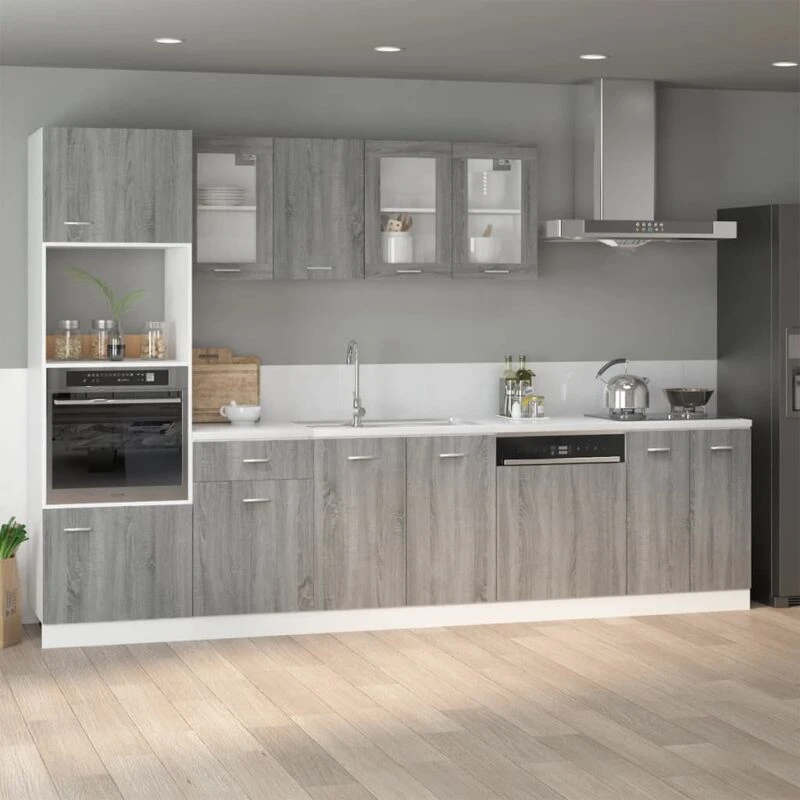 Image of VIDAXL Sink Bottom Cabinet Lyon Grey Sonoma 80x46x81.5cm Engineered Wood Vidaxl 8720286954737