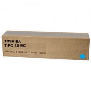 image of Original Toshiba T-FC30EC Cyan Laser Toner Ink Cartridge