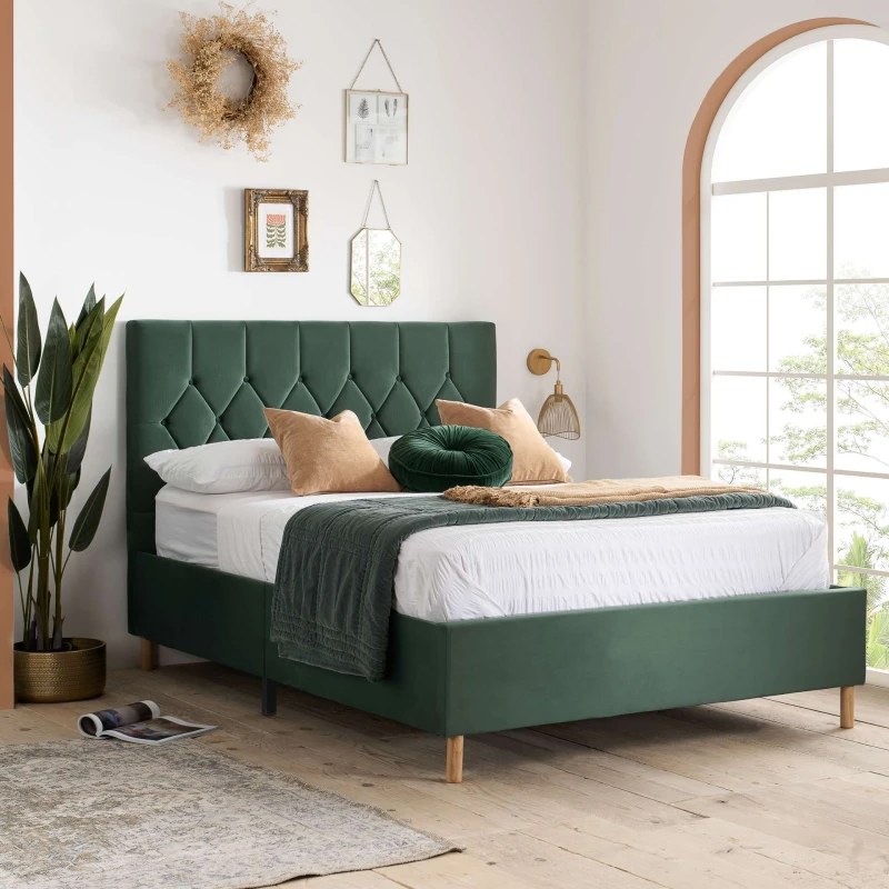 Image of Birlea Birlea Loxley Bed in Green Size: King Green King Unisex 5056206638351