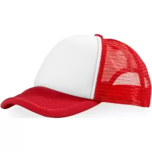 Image of Bullet Trucker 5 Panel Cap (Pack of 2) (One Size) (Red/White)