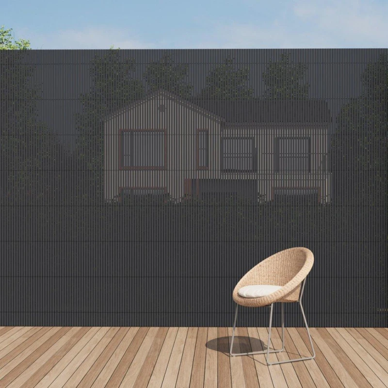 Image of Breeins 1.8 x 3m PVC Privacy Fence Sun-Block Panel Screen Grey unisex One size