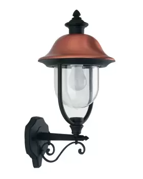 image of VENEZIA Outdoor UP Wall Lanterns Black, IP44 29x52.5x25cm