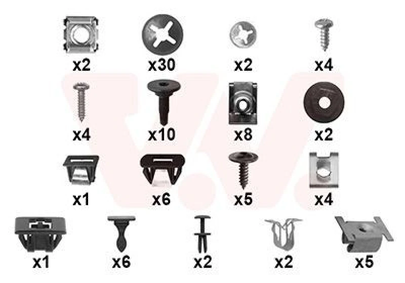 Image of VAN WEZEL Mounting Kit, bumper VAN WEZEL 0982794