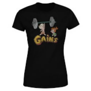 Image of The Flintstones Distressed Bam Bam Gains Womens T-Shirt - Black