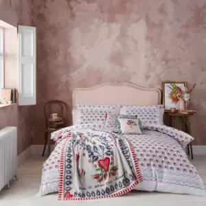 Image of Cath Kidston Cherished Duvet Set, Super King, White