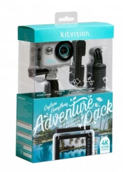 image of Kitvision 4K Adventure Pack Action Camera with WiFi