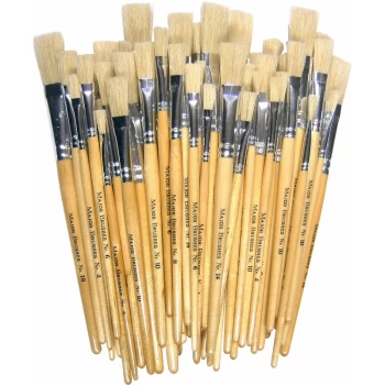 Hog Short Flat Assorted Pack 60 / 10 size 4, 6, 8, 10, 14, 18 - Major Brushes