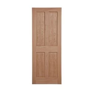 Image of 4 Panel Oak veneer Internal Door H1981mm W610mm